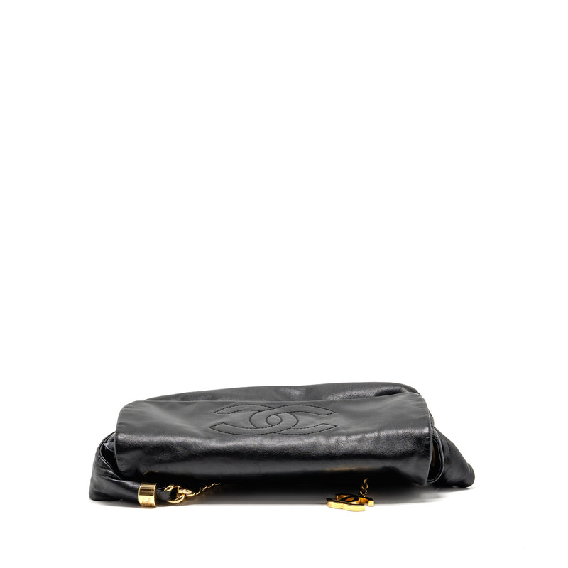 Chanel Rodeo Drive Flap Bag Calfskin Black GHW