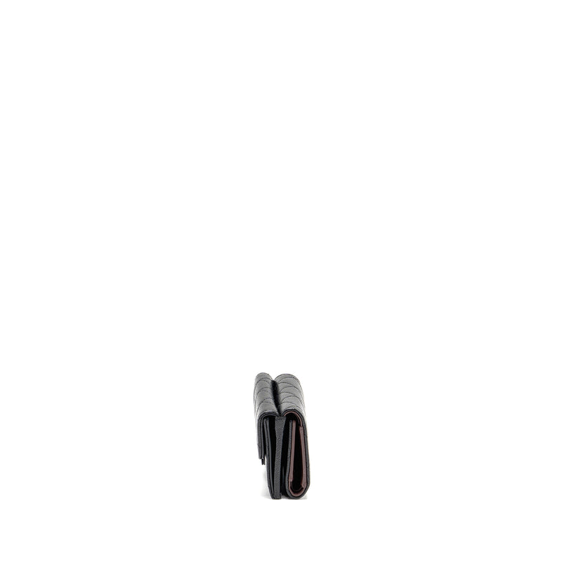 Chanel Small Compact Wallet Caviar Black LGHW (microchip)
