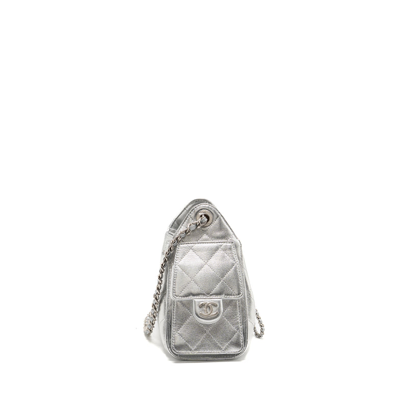 Chanel 25 Mini caviar silver SHW (microchip)