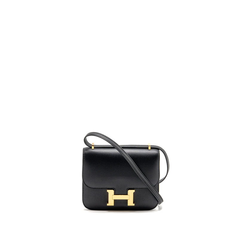 Hermes Mini Constance Epsom Black GHW Stamp B