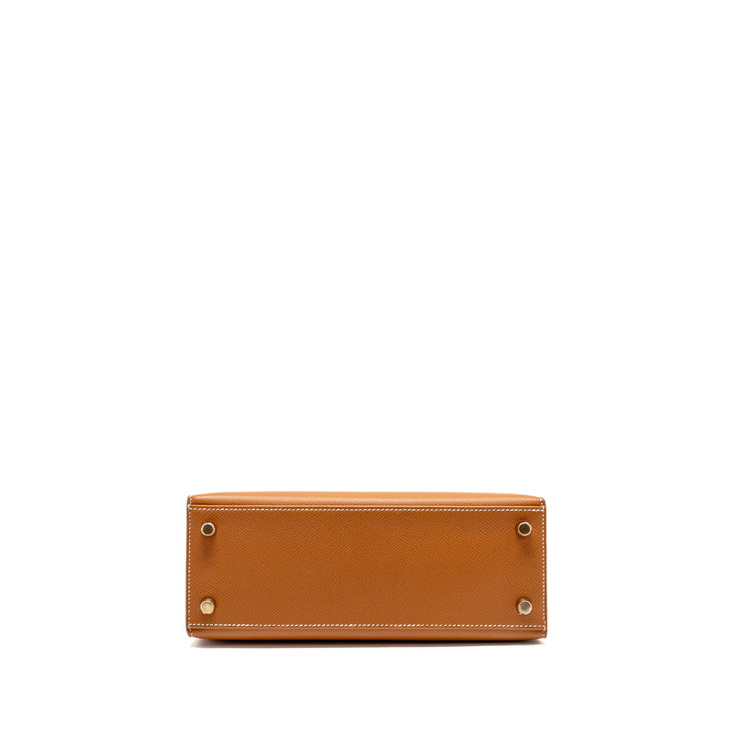 Hermes Kelly 25 Epsom Gold GHW Stamp B