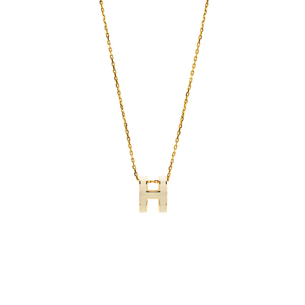 Hermes pop h pendant Blanc GHW