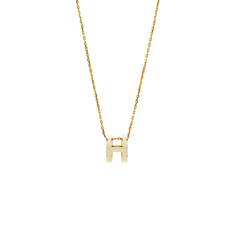 Hermes pop h pendant Blanc GHW