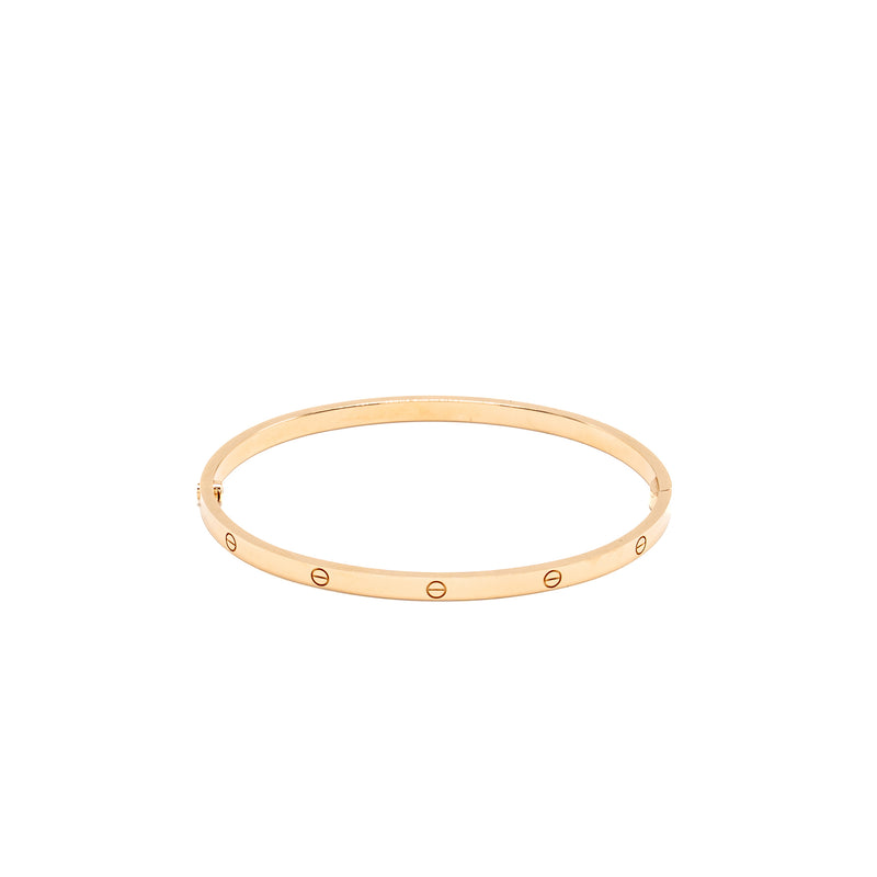 Catier Size 20 Love Bracelet, Small Model Rose Gold