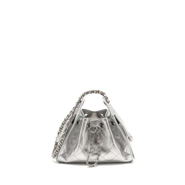 Chanel 25 Mini caviar silver SHW (microchip)