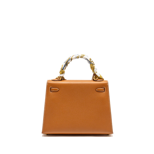 Hermes Kelly 25 Epsom Gold GHW Stamp B