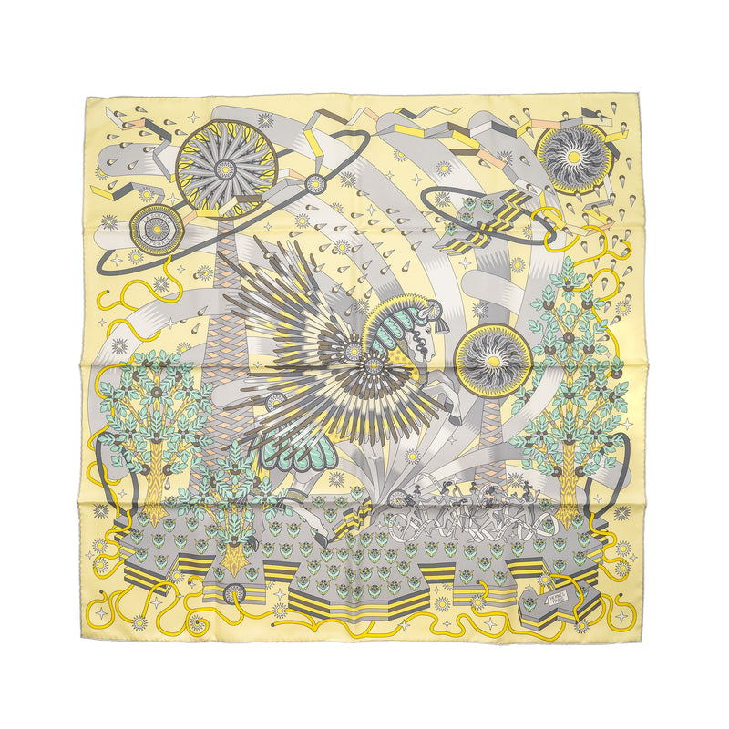 Hermes 90cm Silk Scarf La Source De Pegase Multicoloured