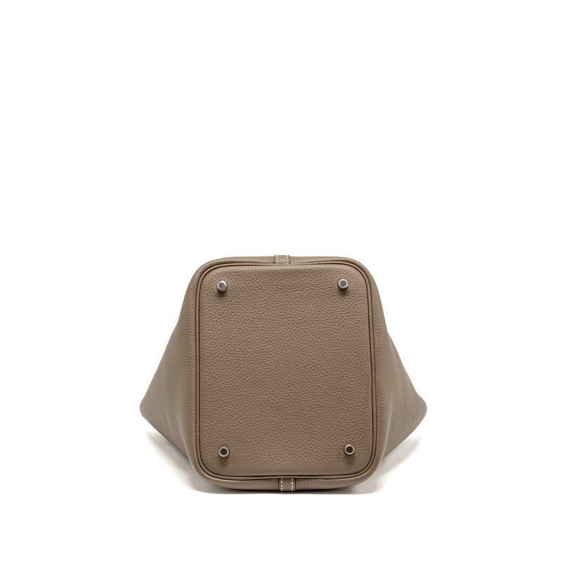 Hermes Picotin 22 Lock Bag Clemence Etoupe SHW Stamp K