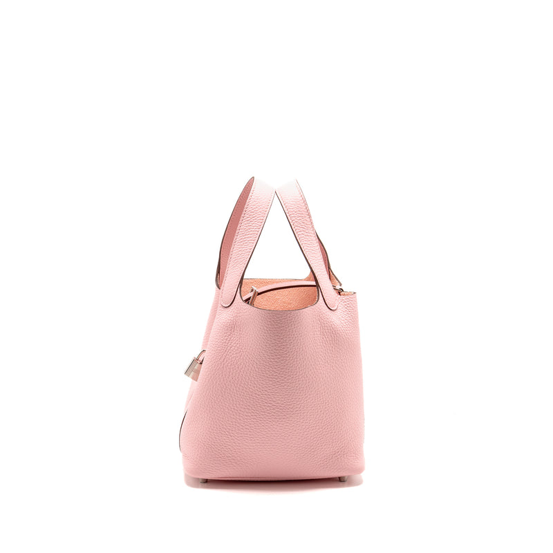 Hermes Picotin 18 Lock Bag Clemence 3Q Rose Sakura SHW Stamp B