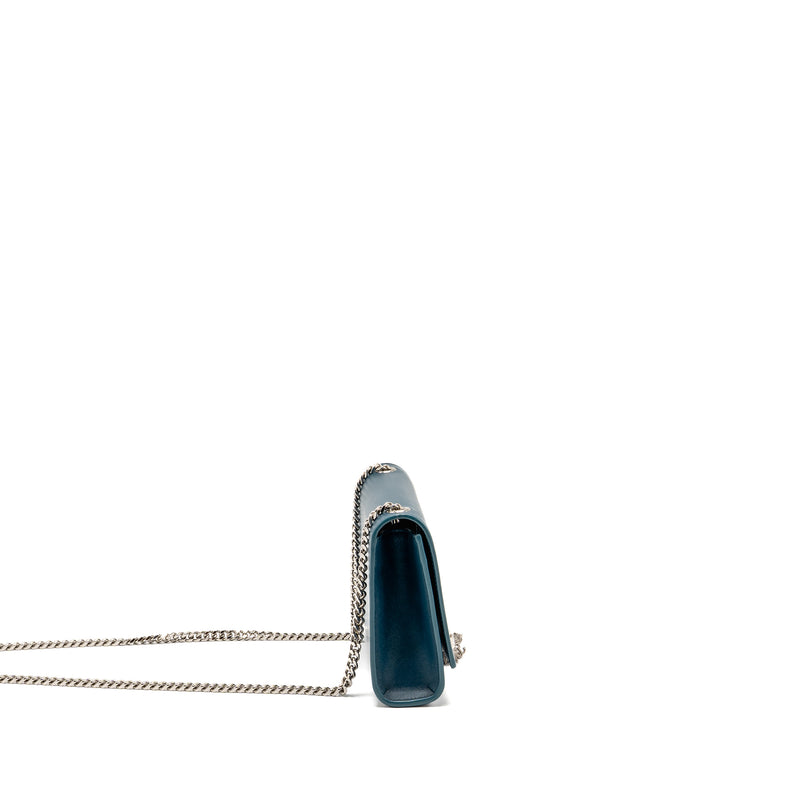 Saint Laurent/YSL Small Kate Bag with Tassel Caflskin Blue SHW