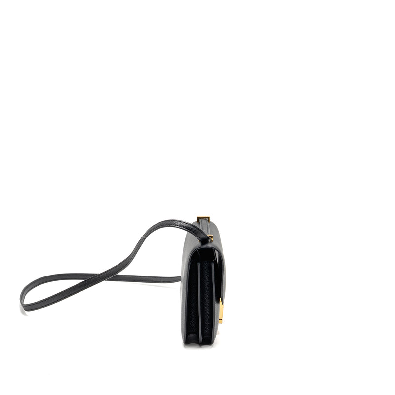 Hermes Mini Constance Epsom Black GHW Stamp B