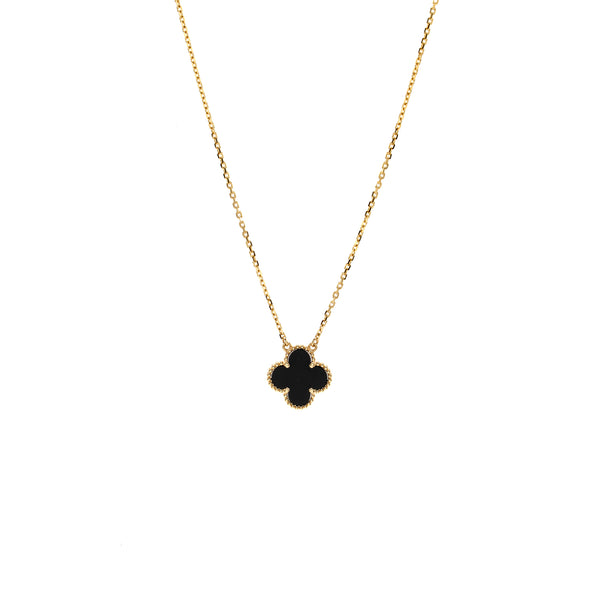 Van Cleef & Alhambra Vintage Alhambra Pendant 18K Yellow Gold Onyx