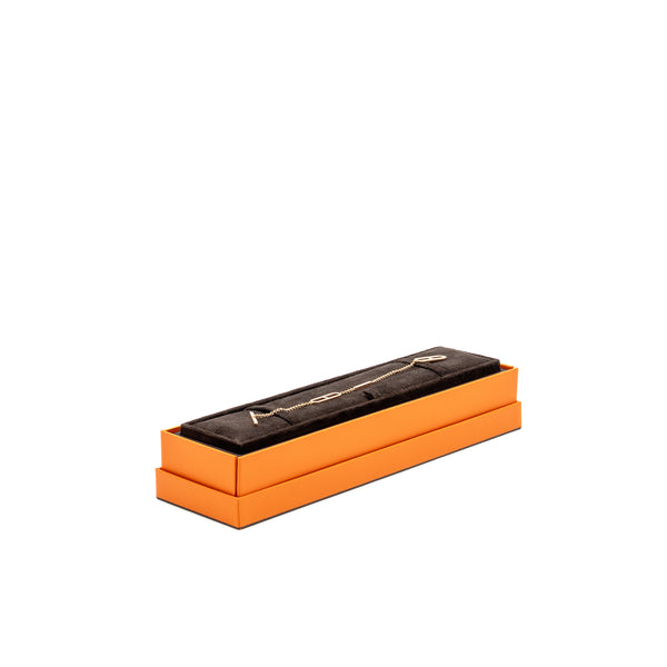 Hermes Size ST ever chaine D Andre bracelet rose gold diamonds