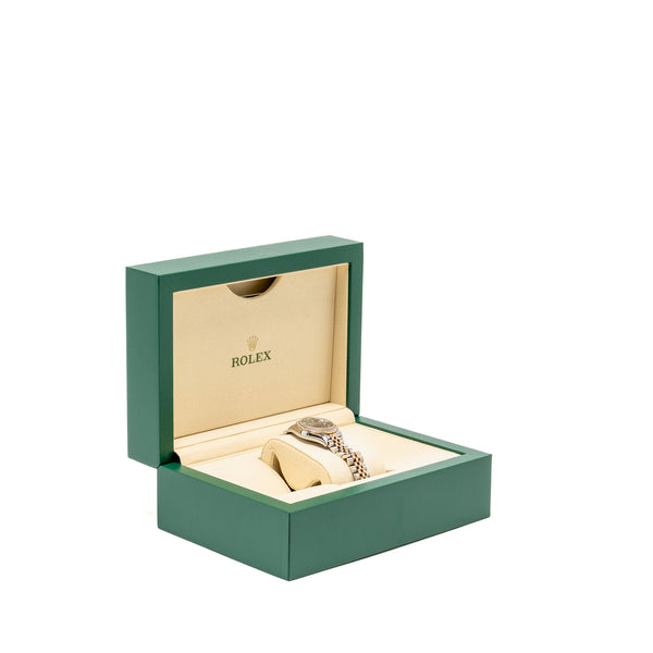 Rolex 28mm Lady-Datejust Oystersteel/Everose Gold/Diamonds, Oliver Green Dial, Jubilee Bracelet, Model: M279381RBR-0007