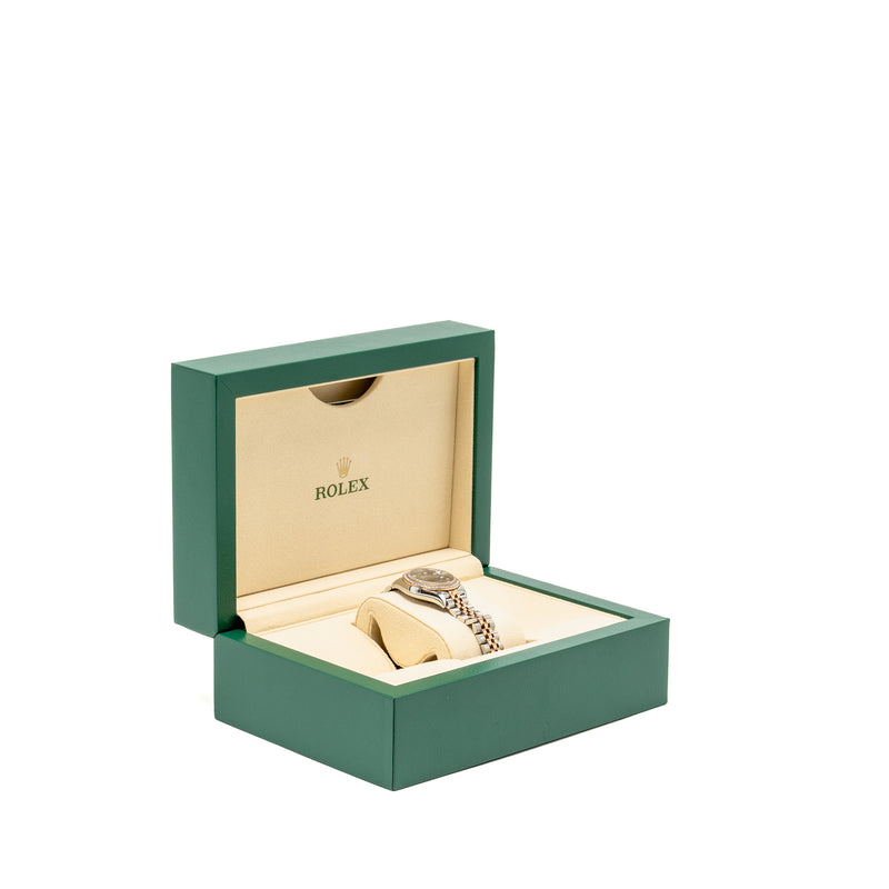 Rolex 28mm Lady-Datejust Oystersteel/Everose Gold/Diamonds, Oliver Green Dial, Jubilee Bracelet, Model: M279381RBR-0007