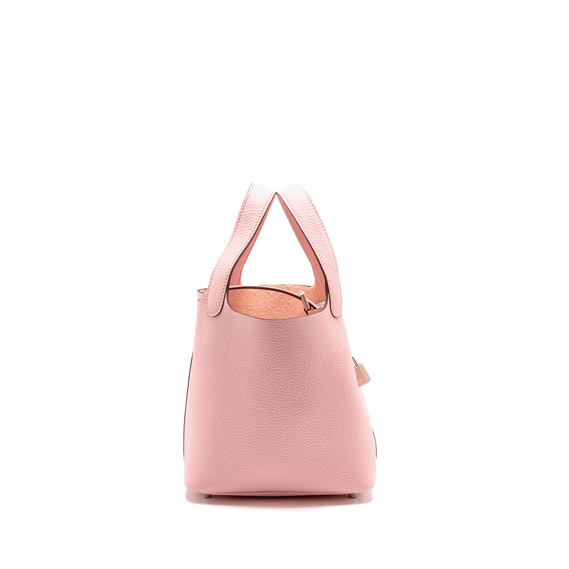 Hermes Picotin 18 Lock Bag Clemence 3Q Rose Sakura SHW Stamp B