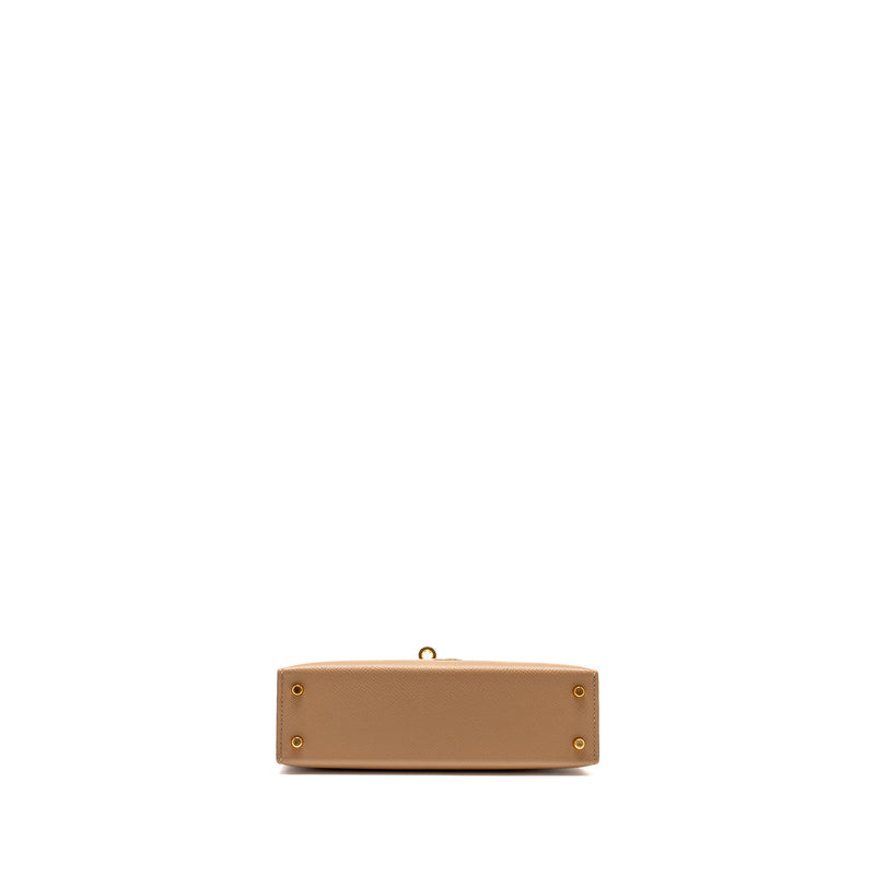 Hermes Mini Kelly II Epsom Chai GHW Stamp Z