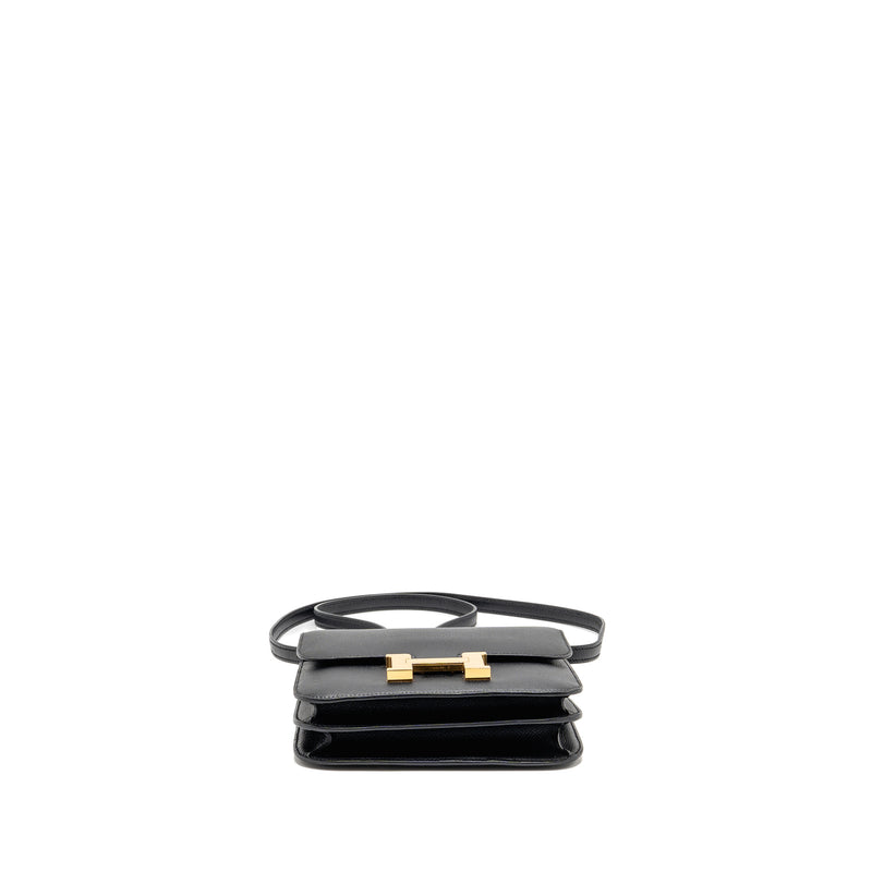 Hermes Mini Constance Epsom Black GHW Stamp B