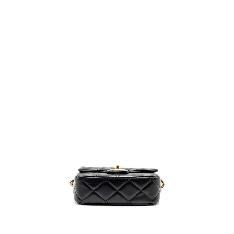 Chanel MY Perfect Mini Flap Bag Lambskin Black GHW (Microchip)