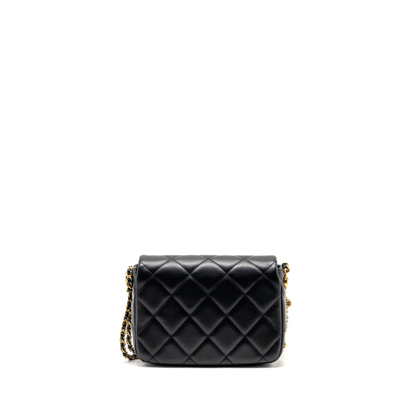 Chanel MY Perfect Mini Flap Bag Lambskin Black GHW (Microchip)