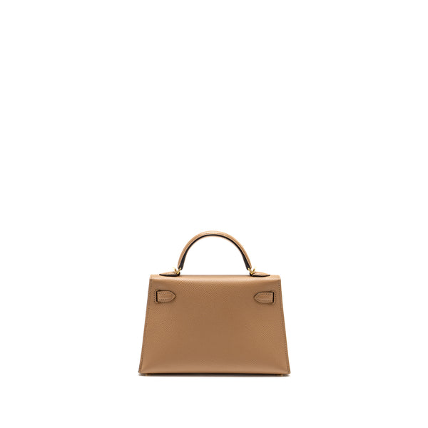 Hermes Mini Kelly II Epsom Chai GHW Stamp Z
