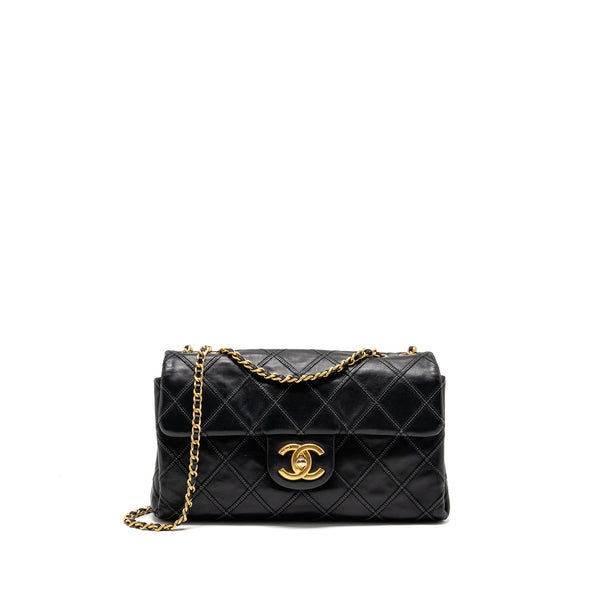 Chanel Thin City Flap Bag Lambskin Black GHW