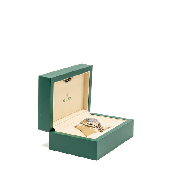 Rolex Datejust 36 oyster steel, everose gold with slate, diamond-set dial, jubilee bracelet mode: M126231-0023