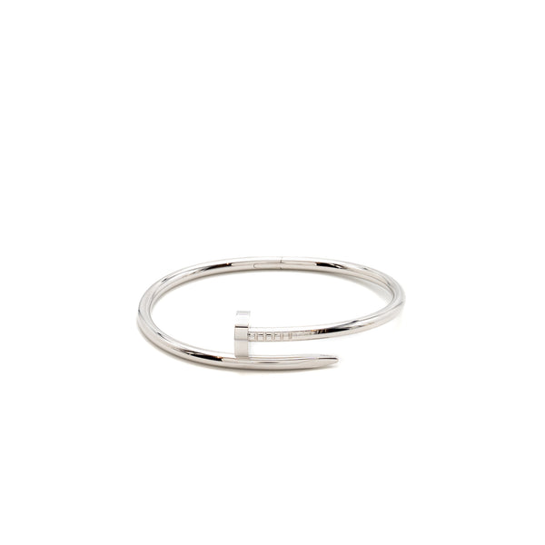 Cartier size 17 Juste un Clou bracelet Classic model white gold
