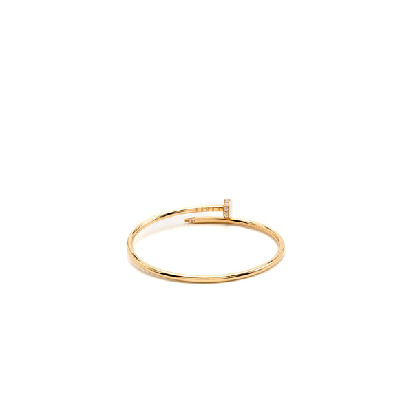 Cartier Size 15 Juste Un Clou Bracelet, Small Model Rose Gold Diamonds
