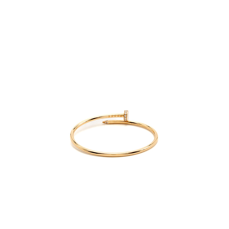 Cartier Size 15 Juste Un Clou Bracelet, Small Model Rose Gold Diamonds