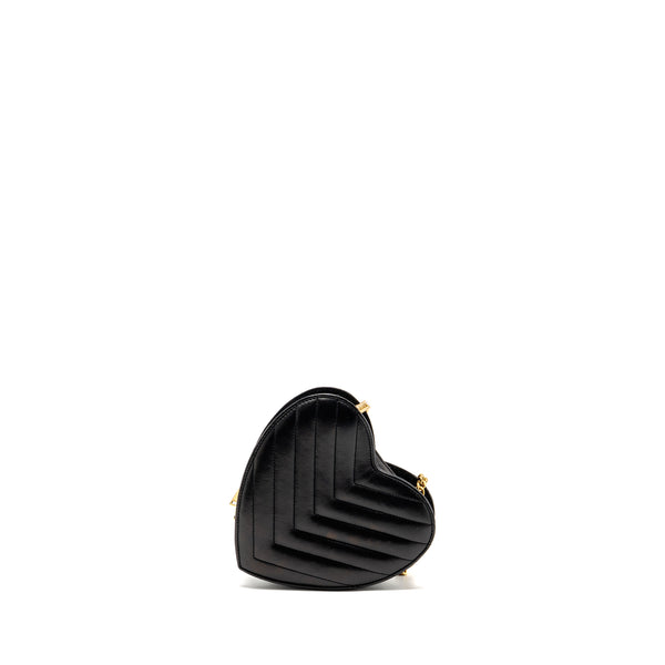 Saint Laurent/YSL Love Heart Chain Bag Lambskin Black GHW