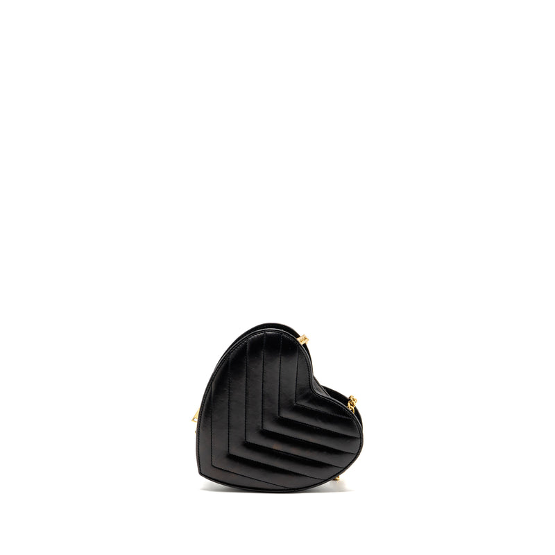 Saint Laurent/YSL Love Heart Chain Bag Lambskin Black GHW