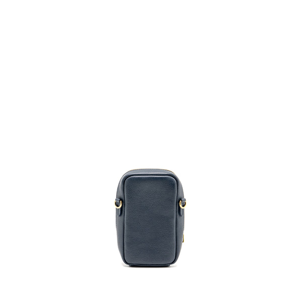 Louis Vuitton x Nigo Flat Double Phone Pouch Denim/Calfskin Blue GHW