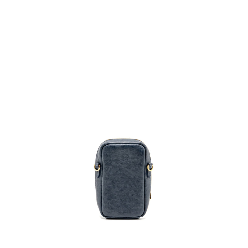 Louis Vuitton x Nigo Flat Double Phone Pouch Denim/Calfskin Blue GHW