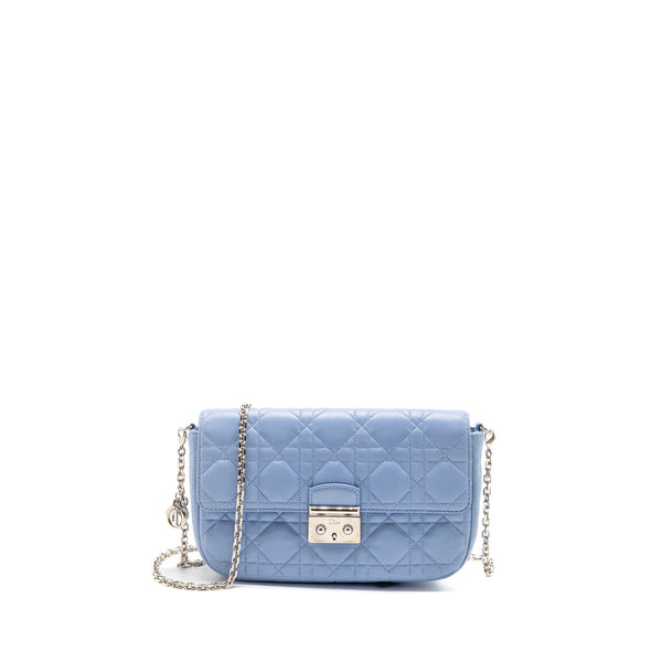 Dior Miss Dior Crossbody Bag Lambskin Light Blue SHW