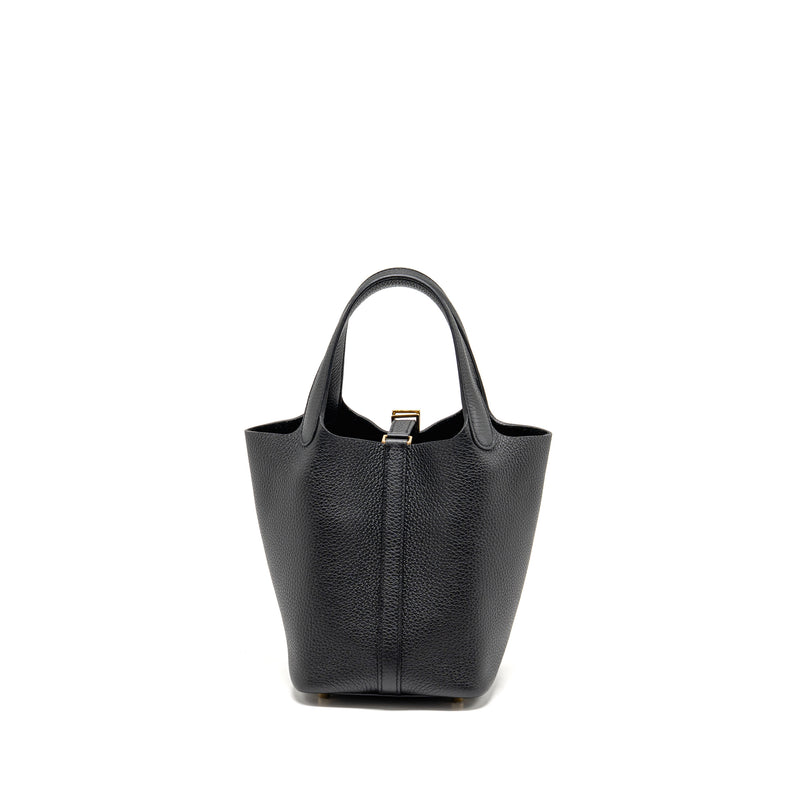 Hermes Picotin 18 Lock Bag Clemence BLACK GHW Stamp U