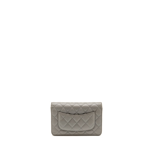 Chanel Classic Wallet on Chain Caviar Grey LGHW (Microchip)