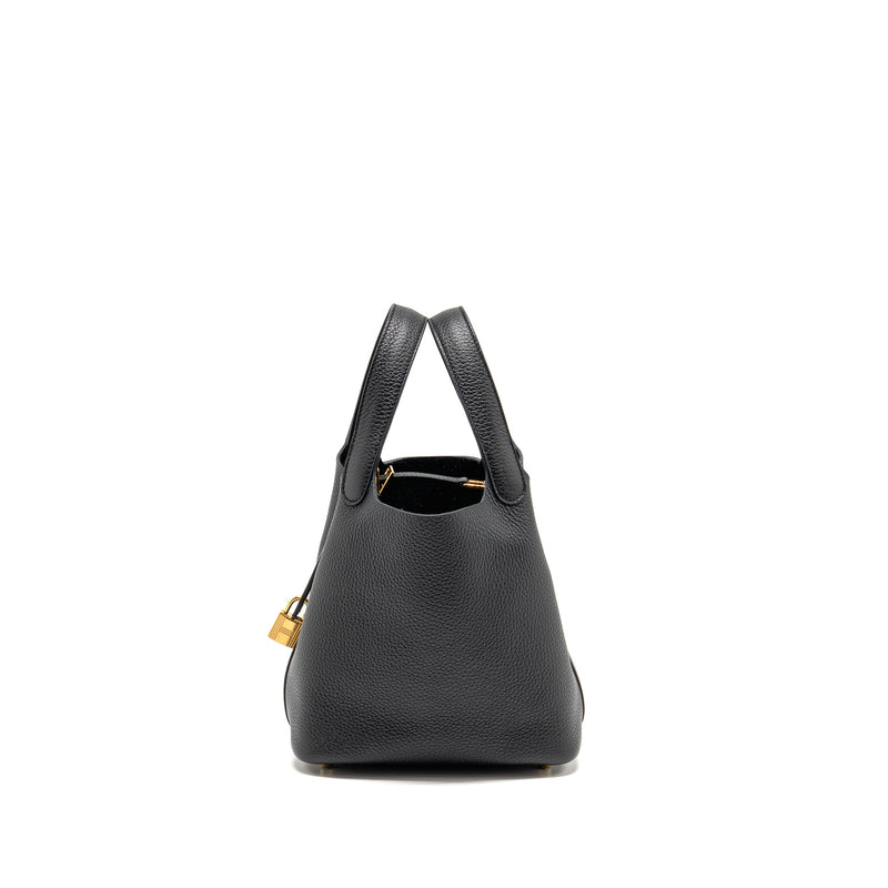 Hermes Picotin 18 Lock Bag Clemence BLACK GHW Stamp U