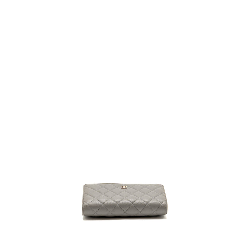 Chanel Classic Wallet on Chain Caviar Grey LGHW (Microchip)