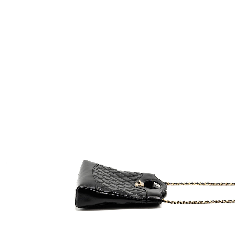 Chanel Mini 31 bag shiny lambskin black LGHW (microchip)