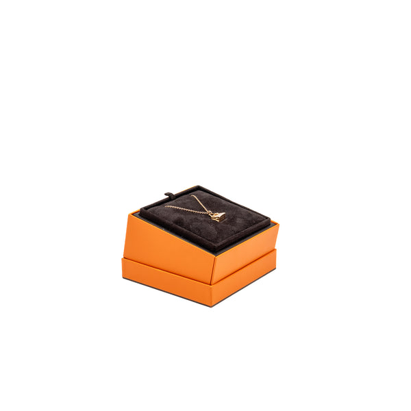 Hermes Amulette Kelly Pendant Rose Gold Diamonds