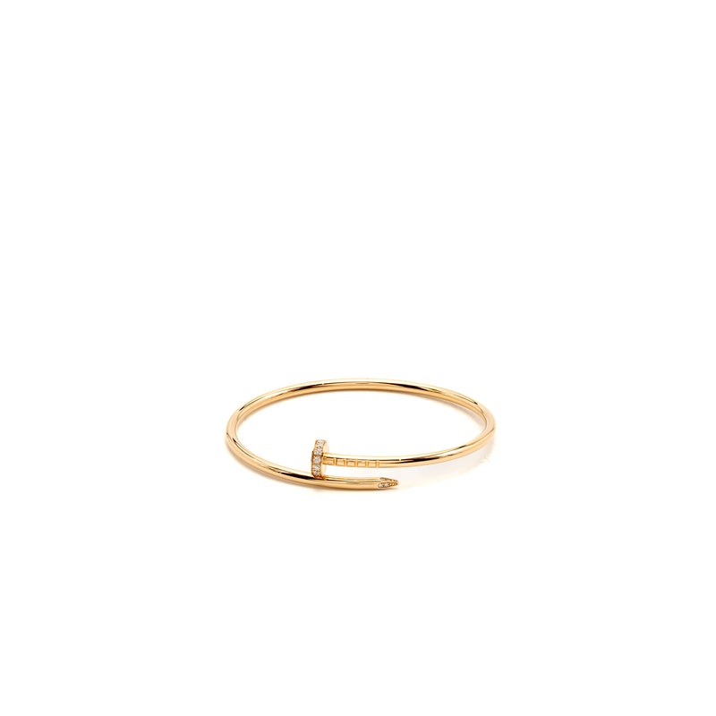 Cartier Size 15 Juste Un Clou Bracelet, Small Model Rose Gold Diamonds
