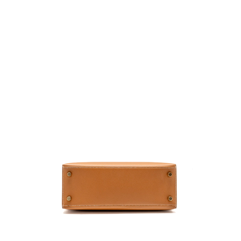 Hermes Kelly 25 Epsom Gold GHW Stamp D