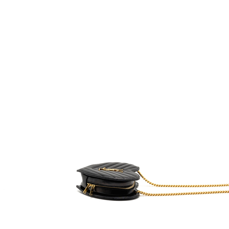 Saint Laurent/YSL Love Heart Chain Bag Lambskin Black GHW