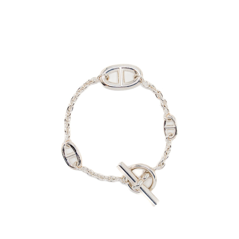 HERMES Size LG Farandole Bracelet Sterling Silver