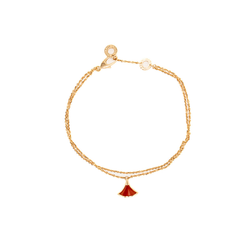 Bvlgari Size ML Divas’ Dream Bracelet Rose Gold, Carnelian