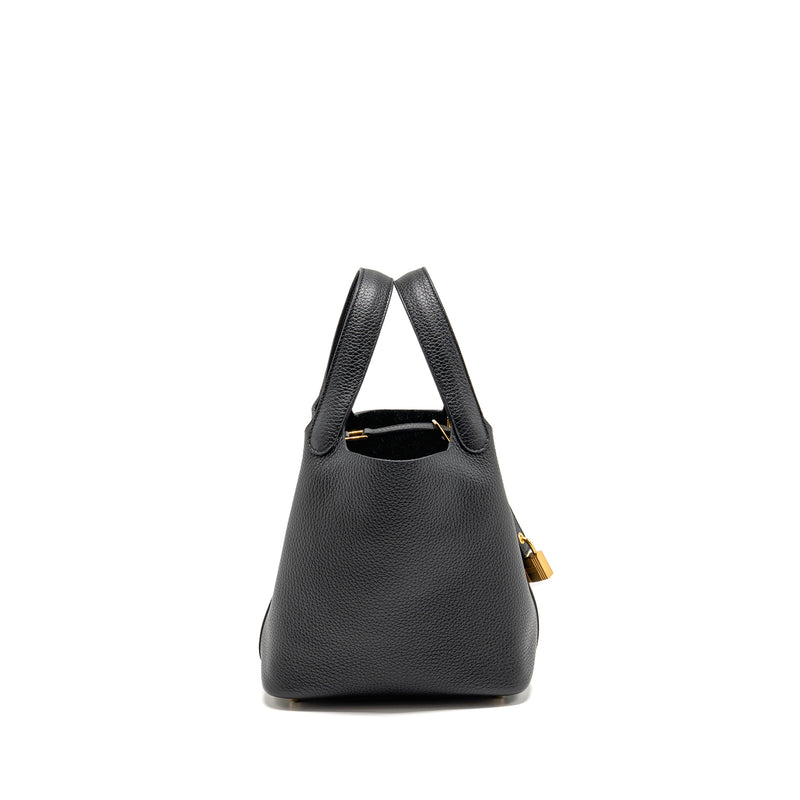 Hermes Picotin 18 Lock Bag Clemence BLACK GHW Stamp U