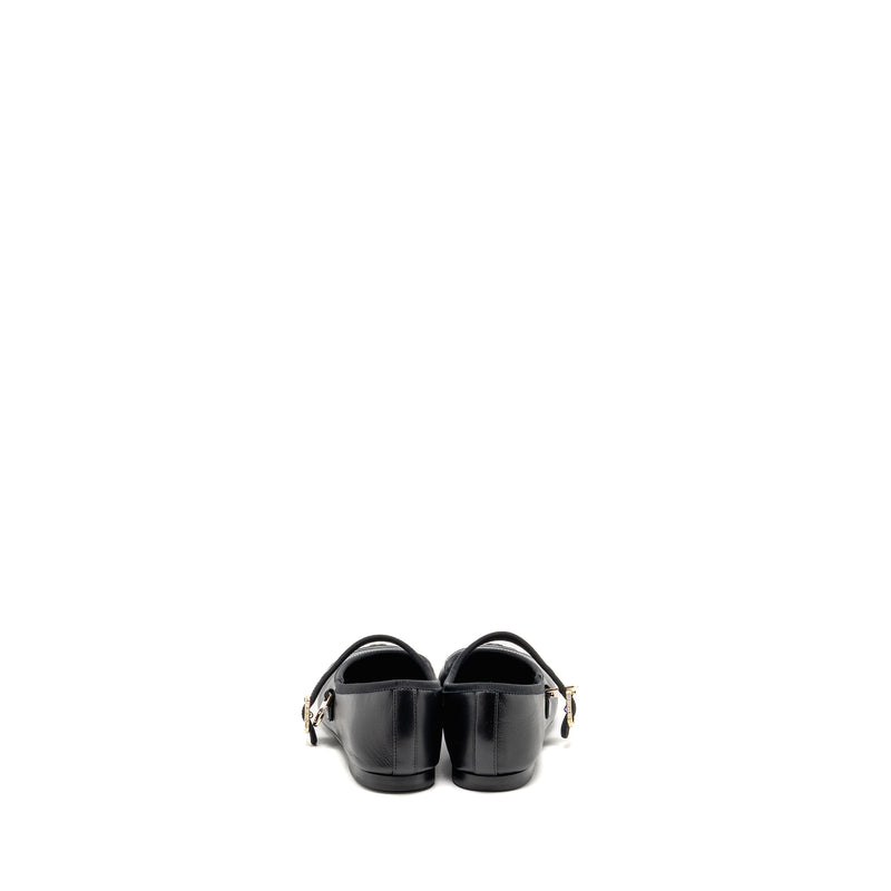 Chanel size 36.5 Mary Jane’s ballet lambskin black