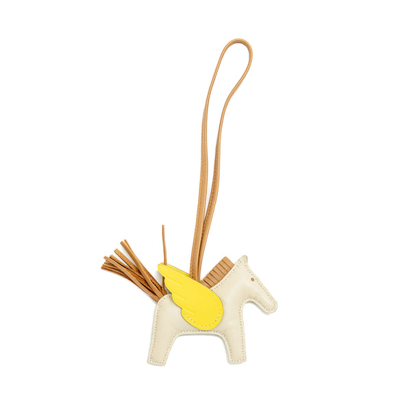 Hermes Rodeo Pegase PM Bag Charm Craie/Chai/Lime Stamp Z