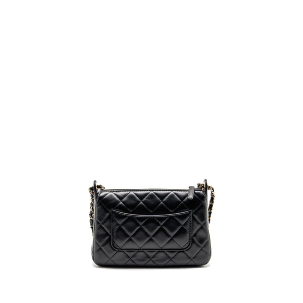 Chanel 25c Camera Bag Lambskin Black LGHW (microchip)